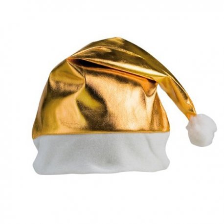 gorro papa noel dorado