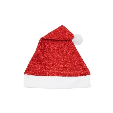 Gorro Navidad Purpurina Rojo